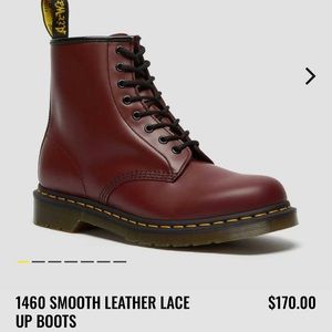 Red Doc Marten Lace Up Boots